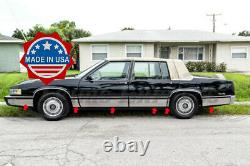 1989-1990 Cadillac Deville 4dr Sedan Chrome Rocker Panel Trim Body Side Fl 7