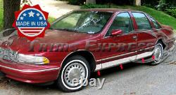 1991-1996 Chevy Caprice Rocker Tablette En Acier Inoxydable Moulage Latéral Bw 5 1/2 8pc