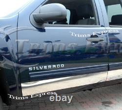 2007-2013 Chevy Silverado Crew Cab 6.8' Short Bed Rocker Panel Trim 6 14pc