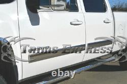 2009-2013 Chevy Silverado Crew Cab Chrome Body Side Molding Overlay 4 1/4trim