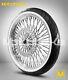 21 Fat Spoke Roue 21x3.5 Dna 52 Avant Inoxydable Harley Softail Rotor White Tire