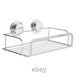2 X Bâton En Acier Inoxydable N Serrure Chrome Shower Rack Caddy Bathroom Shower Basket