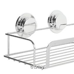 2 X Bâton En Acier Inoxydable N Serrure Chrome Shower Rack Caddy Bathroom Shower Basket