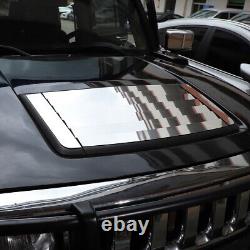 9PCS Garniture de Couverture de Capot en Acier Inoxydable Chromé Argent pour Hummer H3 2005-2009