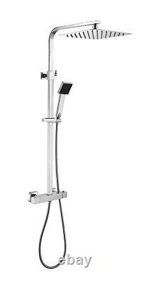 Aqualla Sess-ds Carré en Acier Inoxydable Éco Douche avec Fixations Rapides