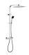 Aqualla Sess-ds Carré En Acier Inoxydable Éco Douche Avec Fixations Rapides