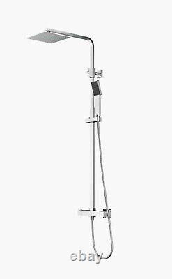 Aqualla Sess-ds Carré en Acier Inoxydable Éco Douche avec Fixations Rapides