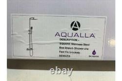 Aqualla Sess-ds Carré en Acier Inoxydable Éco Douche avec Fixations Rapides