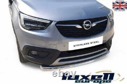 BARRE DE POUSSÉE EN ACIER CHROMÉE SIMPLE BULL S. S'ADAPTE À VAUXHALL OPEL GRANDLAND X 2017+ 60 mm