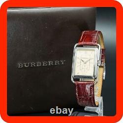 BOÎTE N-MINT BURBERRY BU1202 Montre pour hommes carrée à petite seconde en forme de tank avec bracelet neuf