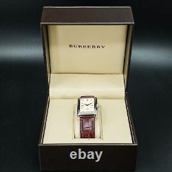 BOÎTE N-MINT BURBERRY BU1202 Montre pour hommes carrée à petite seconde en forme de tank avec bracelet neuf