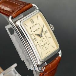 BOÎTE N-MINT BURBERRY BU1202 Montre pour hommes carrée à petite seconde en forme de tank avec bracelet neuf