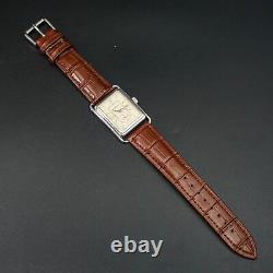 BOÎTE N-MINT BURBERRY BU1202 Montre pour hommes carrée à petite seconde en forme de tank avec bracelet neuf