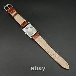 BOÎTE N-MINT BURBERRY BU1202 Montre pour hommes carrée à petite seconde en forme de tank avec bracelet neuf