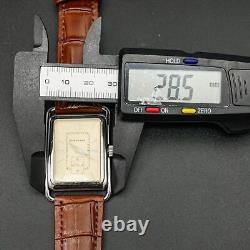 BOÎTE N-MINT BURBERRY BU1202 Montre pour hommes carrée à petite seconde en forme de tank avec bracelet neuf