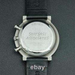 BOÎTE N-MINT SEIKO SOTTSASS 7T92-0SS0 Chronographe Bleu Ciel Limité SCEB023 Homme