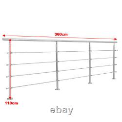 Balcon Cross Bar Balustrade Railing Fence Acier Inoxydable Poolside Deck Railing