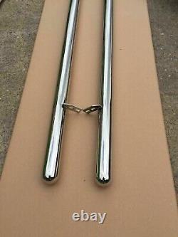 Barre de marche latérale en acier inoxydable poli pour VW Transporter T5 LWB 03+