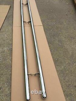 Barre de marche latérale en acier inoxydable poli pour VW Transporter T5 LWB 03+