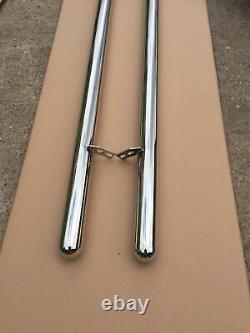Barre de marche latérale en acier inoxydable poli pour VW Transporter T5 LWB 03+