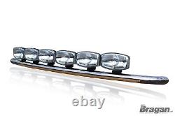 Barre de projecteurs de toit pour Renault C Range CHROME Acier inoxydable Camion de camion avant