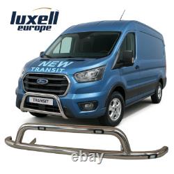 Barre de protection chromée avec LED blanche pour Ford Transit Mk9 2019+