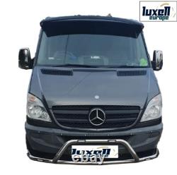 Barre de protection chromée avec LED blanche pour Mercedes Sprinter 2007-2014