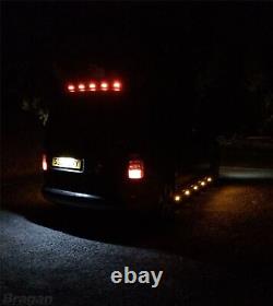 Barre de toit arrière + Gyrophare + LED pour Ford Transit MK8 2014+ Lumière de projecteur chromée supérieure