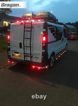 Barre de toit arrière + Gyrophare + LEDs pour Renault Trafic 02 14 Barre de lumière Spot Chrome