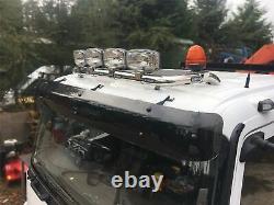 Barre de toit + lampes spot pour camion Mercedes Atego Low Cab CHROME en acier inoxydable