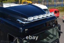 Barre de toit + spots LED + gyrophare ambre pour lampe de camion DAF XF 106 13+ Space CHROME
