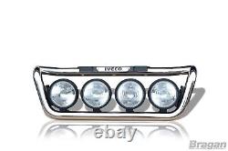 Barre lumineuse de grille D + spots chromés 13 26GVW pour s'adapter à l'Iveco Eurocargo 04-15 en acier