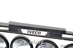 Barre lumineuse de grille D + spots chromés 13 26GVW pour s'adapter à l'Iveco Eurocargo 04-15 en acier