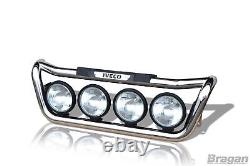 Barre lumineuse de grille D + spots chromés 13 26GVW pour s'adapter à l'Iveco Eurocargo 04-15 en acier