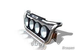 Barre lumineuse de grille D + spots chromés 13 26GVW pour s'adapter à l'Iveco Eurocargo 04-15 en acier