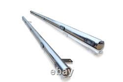 Barres latérales en acier inoxydable chrome + LED ambre pour Mercedes Sprinter MWB 2018+