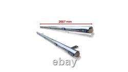 Barres latérales en acier inoxydable chrome + LED ambre pour Mercedes Sprinter MWB 2018+
