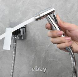 Bidet portable en acier inoxydable à double usage avec support de mélangeur pour toilettes