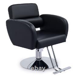 Chaise de Barbier Professionnelle avec Rotation à 360° et Pompe Hydraulique pour Coiffeurs Classique