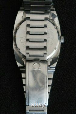 Chronomètre Électronique Omega Geneve F 300hz Bracelet En Acier Inoxydable Gris Argenté
