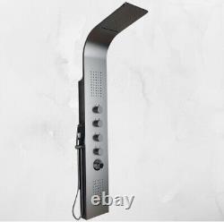 Colonne de Douche Cascade Thermostatique avec Jets Corporels et Douchette en Acier Inoxydable Chromé
