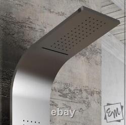 Colonne de Douche Cascade Thermostatique avec Jets Corporels et Douchette en Acier Inoxydable Chromé