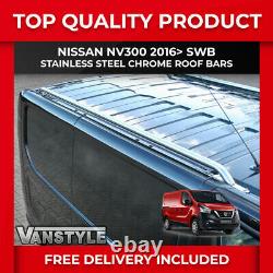 Convient Nissan Nv300 Swb 2016+ Rails De Toit Barres De Toit En Acier Inoxydable Chrome Opel