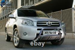 Convient Toyota Rav4 Chrome Nudge Poussant Une Barre En Acier Inoxydable Barre De Taureau 2006-2011 Nx1