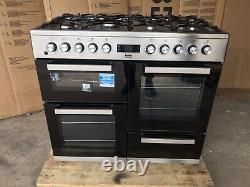 Cuisinière Beko KFVF100cm en acier inoxydable à double combustible