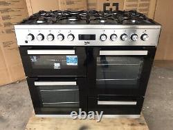 Cuisinière Beko KFVF100cm en acier inoxydable à double combustible