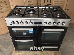 Cuisinière Beko KFVF100cm en acier inoxydable à double combustible