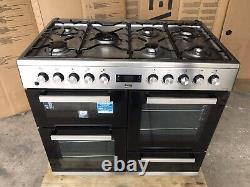 Cuisinière Beko KFVF100cm en acier inoxydable à double combustible