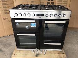 Cuisinière Beko KFVF100cm en acier inoxydable à double combustible