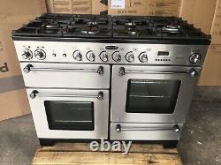 Cuisinière à double combustible en acier inoxydable Rangemaster Kitchener 110 avec hotte